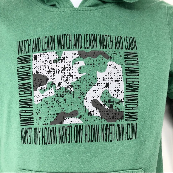 Xersion Boys 8 Green & Gray Hooded Long Sleeve Top - Picture 3 of 7